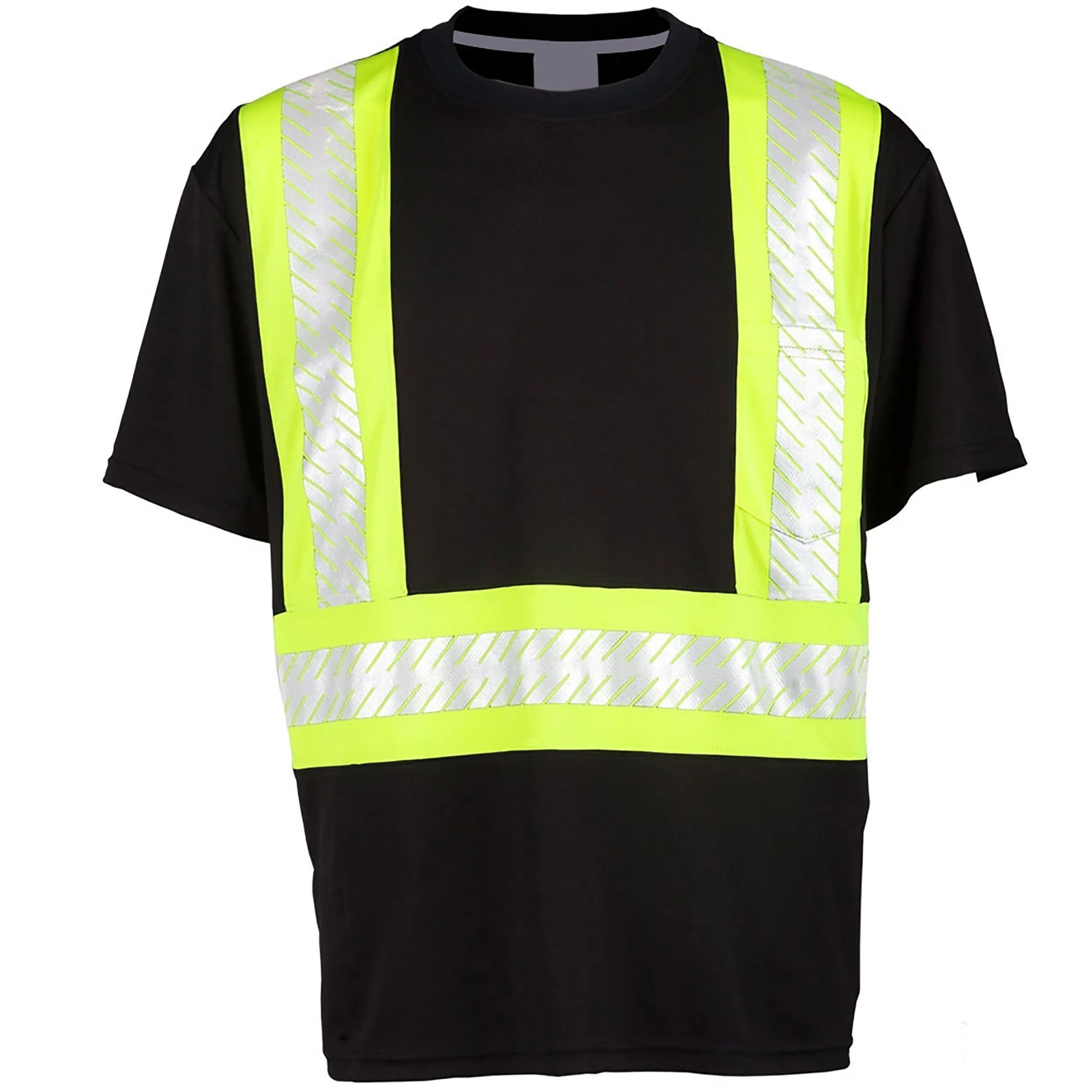 

Hi Vis Reflective Safety T Shirt For Man Airport Traffic Roadway Security Safety Shirts With Short Sleeves Guard Work Wear