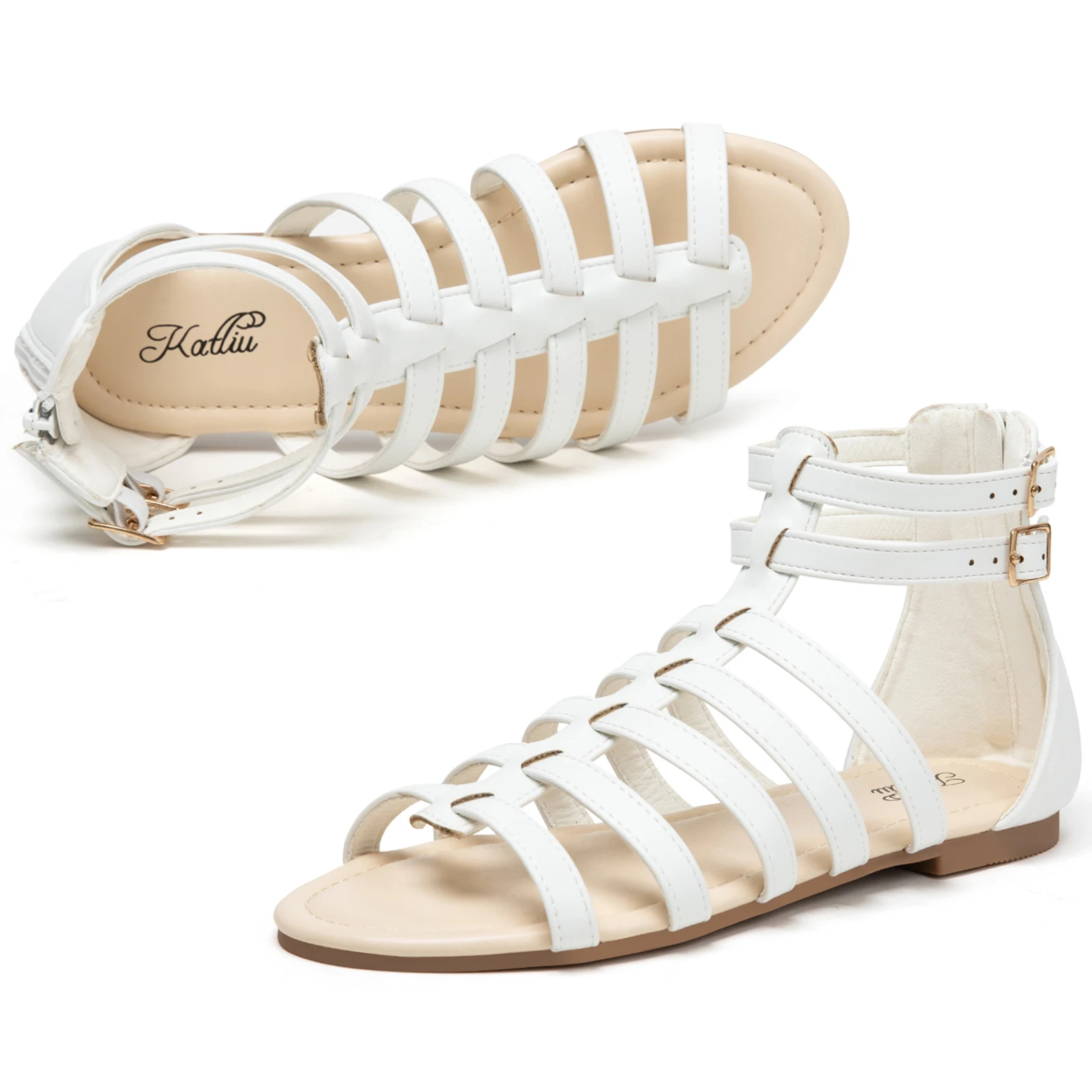 

Custom 2021 Women Sandals Two Strap Buckles Sandals Slippers Summer Shoes