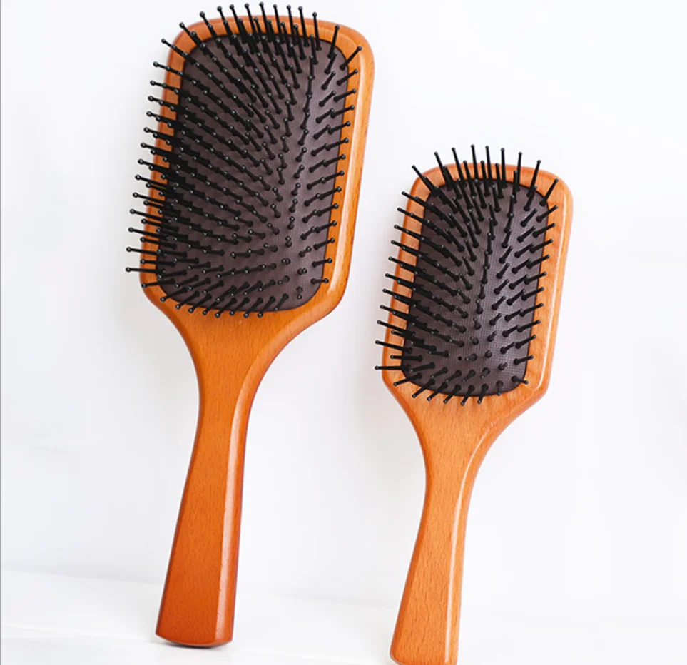 

Wood Women Detangling Long Hair Large Paddle Hair Brush