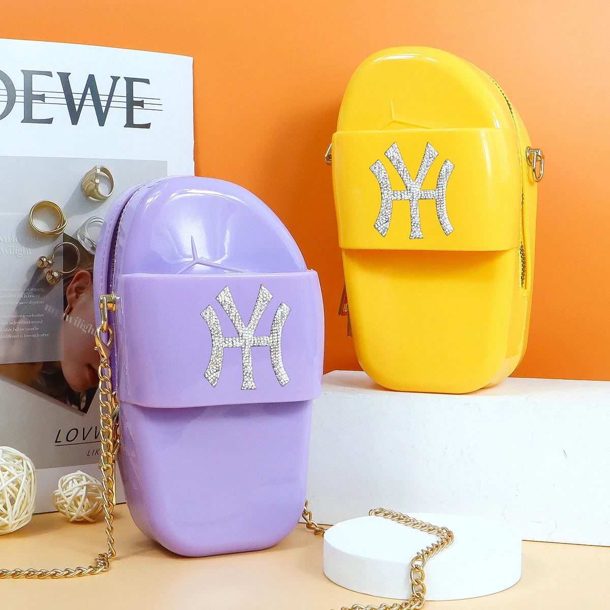 

Wholesale cheap women hand bags lipstick handbag funny personality shoulder bags portable carry bag, 5 color