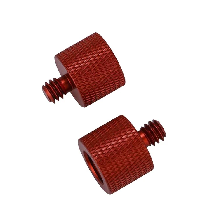 

10 PCS Screw Adapter 3/8 Female to 1/4 Male Screw(Red)