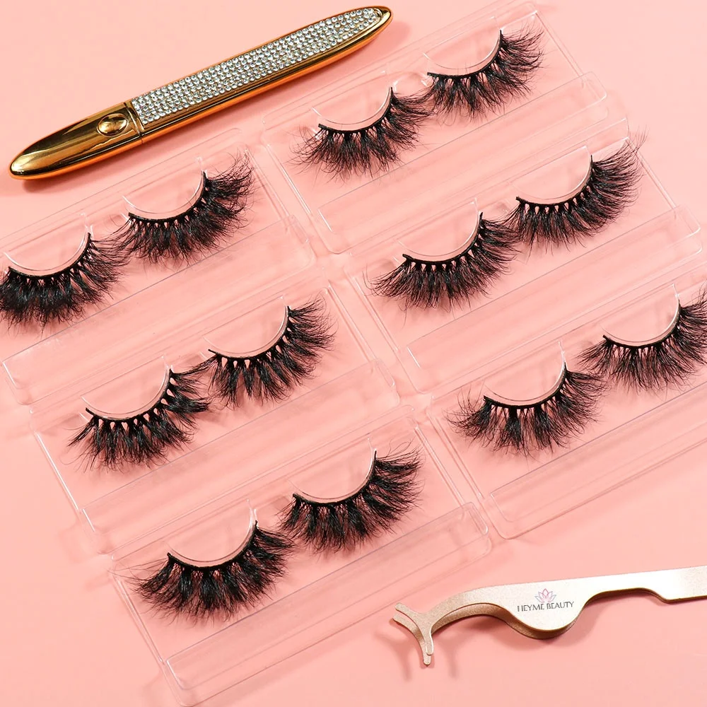 

Free sample dramatic 25mm mink eyelash vendor diamonds customized boxes packaging cases fluffy 5d mink eyelashes