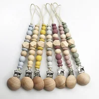

Food grade silicone baby pacifier holder, baby pacifier chain clip holder