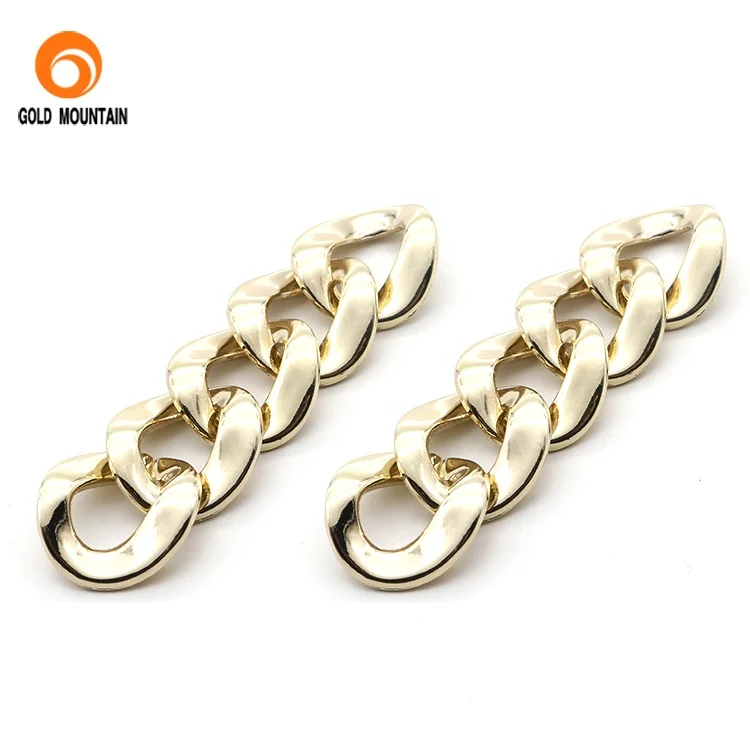 

Fashion metal decration women and lady shoes buckle chain, Custom