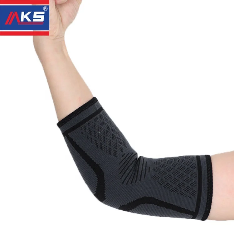 

breathable and elasticCompression elbow protector sleeve brace support pads for tennis nylon elbow support, Customized color