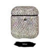 Compatible for AirPods Case Compatible for Apple AirPods 1 Wireless Bluetooth Headset Case Luxury Rhinestone - Silver