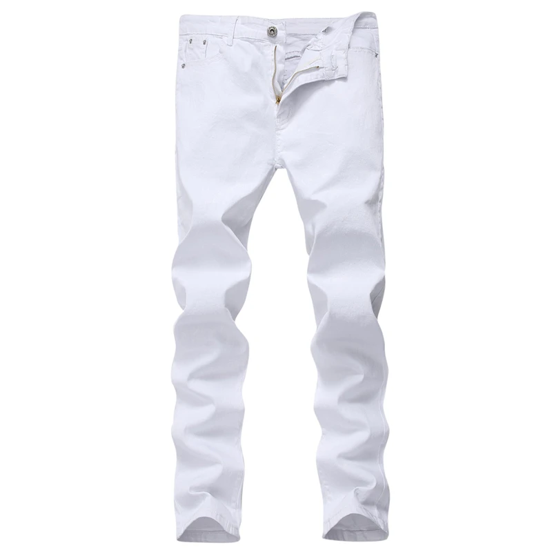 

Solid young mans plus size white pants men's jeans size 38 noir high waisted button up jeans