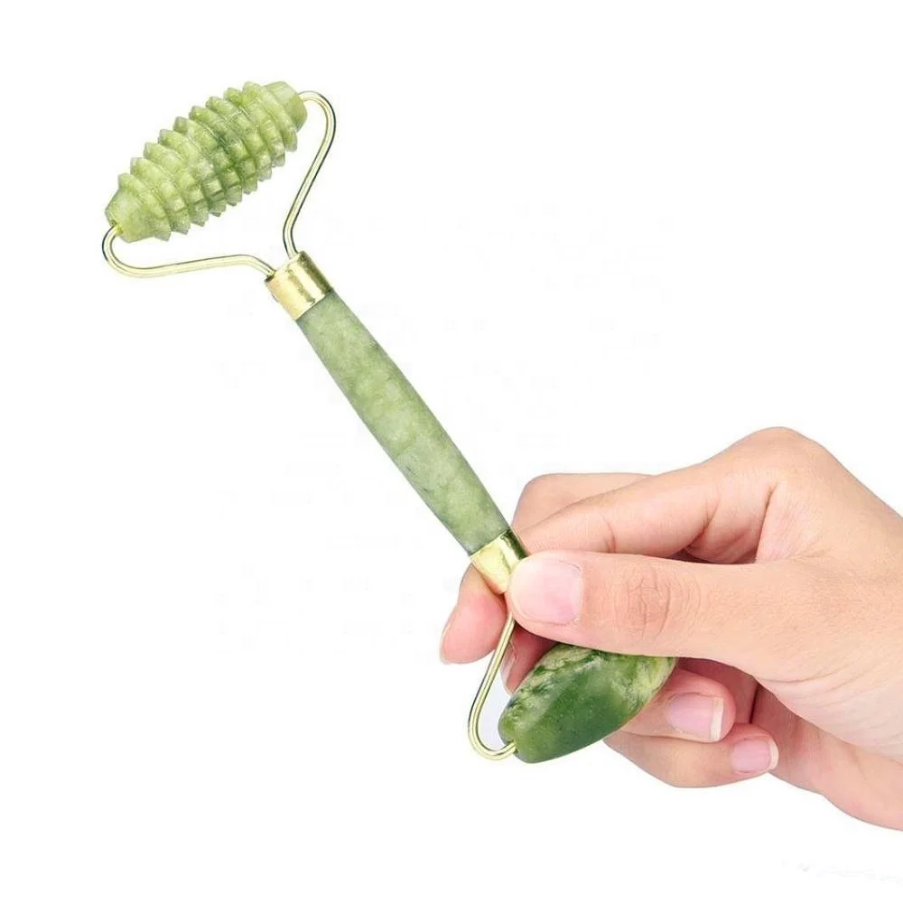 

Anti Wrinkle Green Jade Massage Roller Skin Care Cooler Device Jade Roller