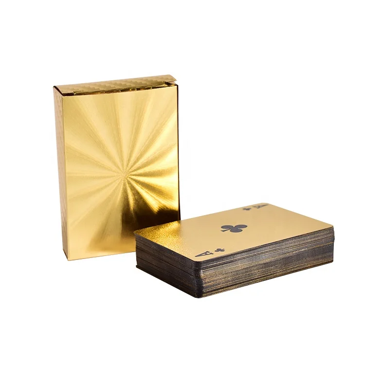 

Best Quality Cheap Professional Game Playing Cards Gold Foil Poker, Black, yellow or customized