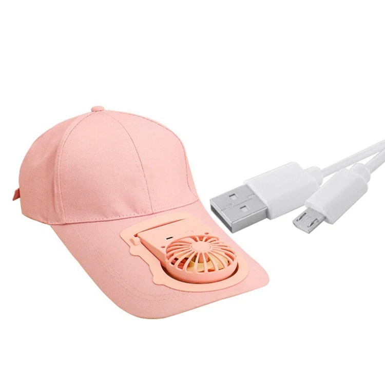 

New Style Summer Outdoor USB Solar Powered Fan Baseball Cap Summer Hat