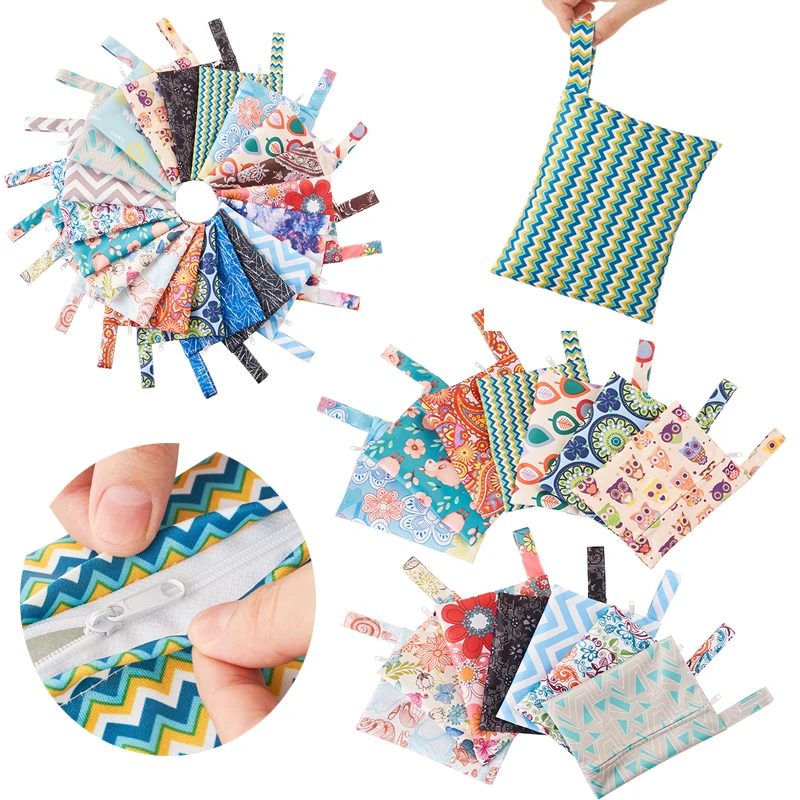 

Bounippy mini stroller wet bag with single pocket with high quality zipper for baby waterproof reusable diaper bag, Customized colors