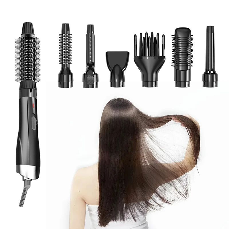

6 In 1 Hair Dryer Brush Professional Amazon Electric Rotating Volumizer Hot Air brush Comb Blow Dryer Brush
