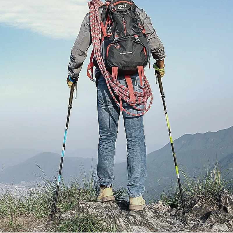 

98-115cm/113-135cm trekking poles trekking telescopic trekking poles ultra light carbon cane walking stick