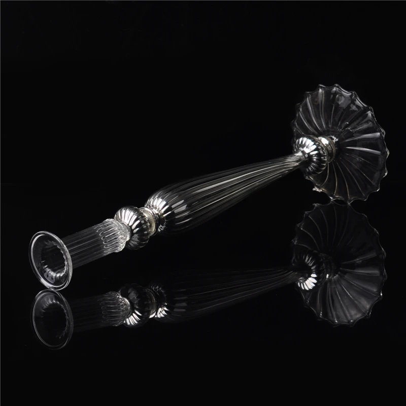 Wholesales glass candlestick borosilicate candle hoder home decoration