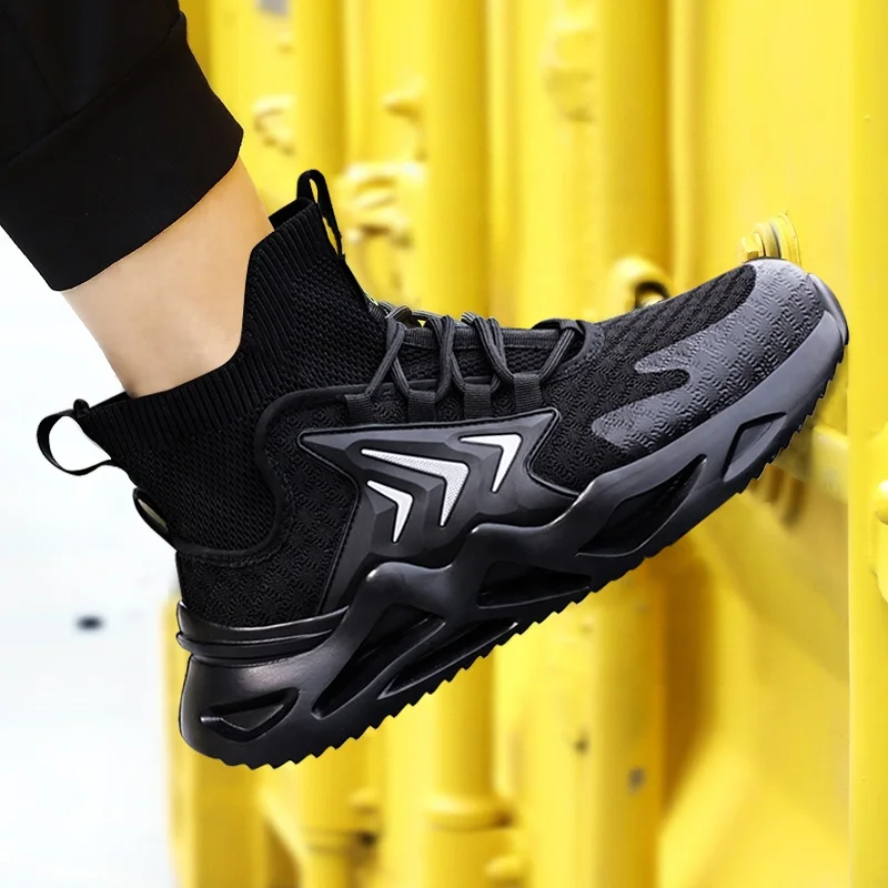 GUYISA Brand CE Flying Woven Breathable Work Shoes Factory Wholesale Best Selling New Oem Men's Work Steel Toe Safety Shoes