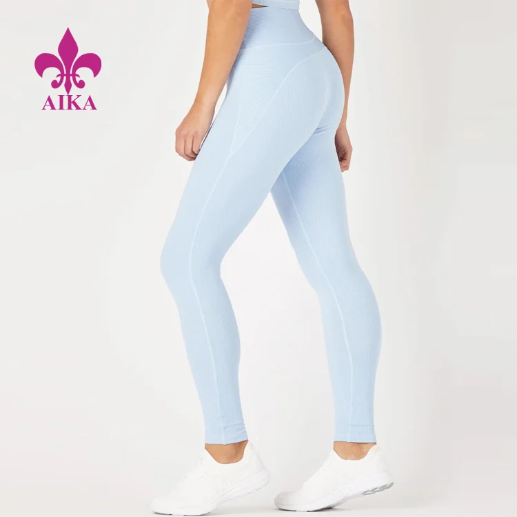 

Factory Price Low MOQ Ladies Ice Blue Gym Leggings High Waist Lightweight Women Yoga Pants, Multi color and can be customized