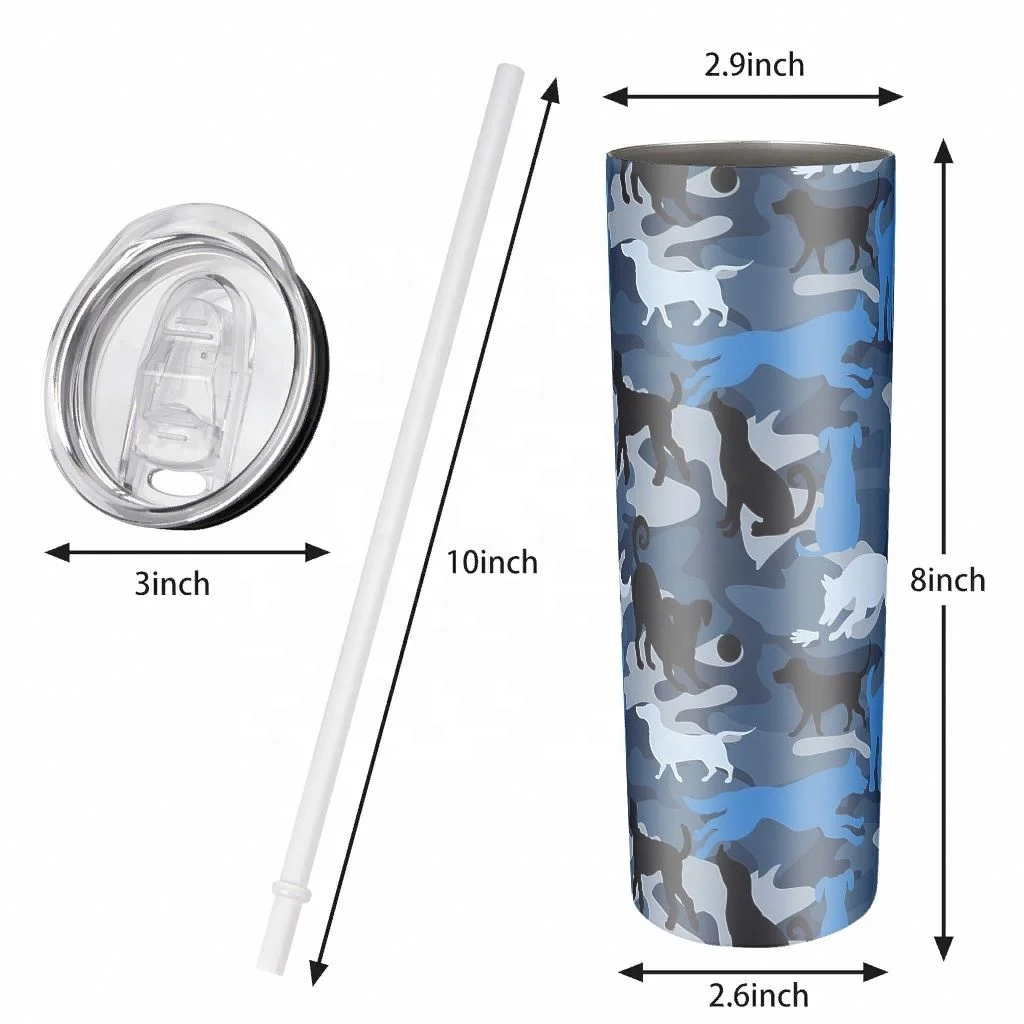 

Top Quality White Sublimation Custom Flag Dog Blue Car Cup Wholesale Hight