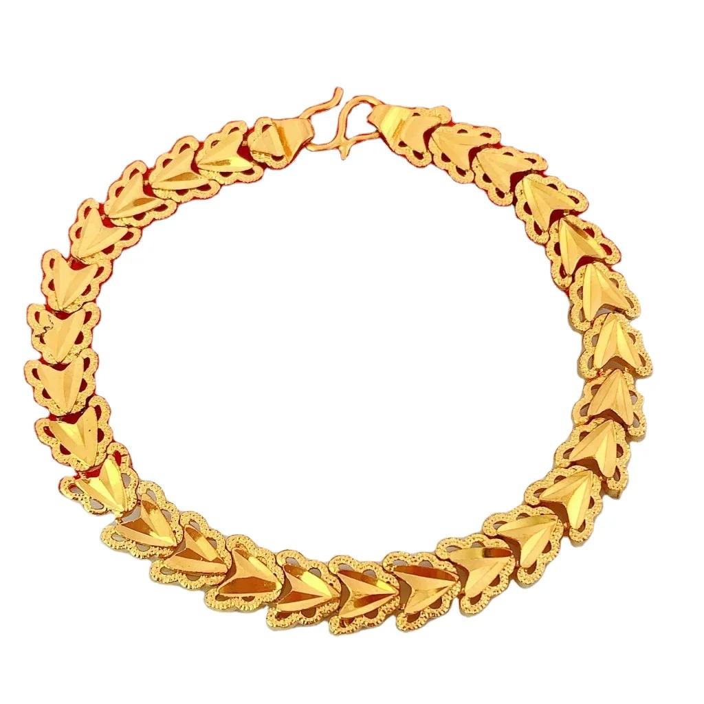 

Wholesale Vietnam Sand Gold Bracelet Women Brass Gold Plated Bracelet Sand Gold Butterfly Wide Jewelry