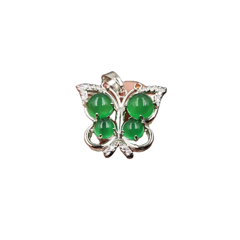 925 Silver Inlaid Ice Green Ch