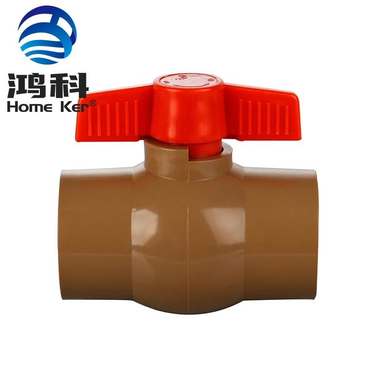 

High quality and low price low Price Pvc Upvc Agricultural irrigation system Brown Plastic PVC Ball Valve, White