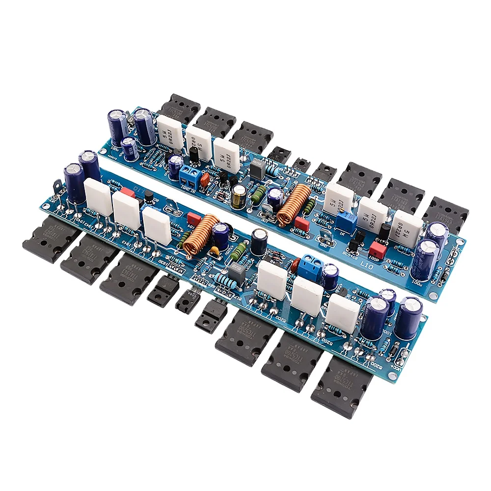 

AIYIMA 2Pcs L10 Power Amplifier Board 300W HiFi 2.0 Channel Class AB Sound Amplifiers Amp Transistor A1930 C5171 TT1943 TT5200