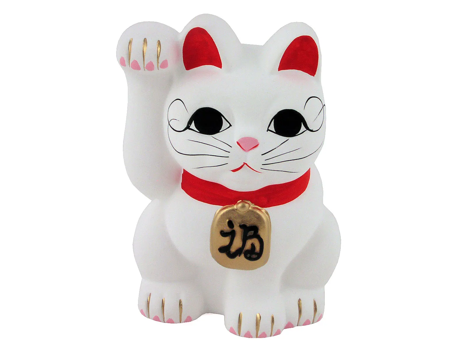 
Lucky Gold Beckoning Waving Cat of Golden Maneki Neko 
