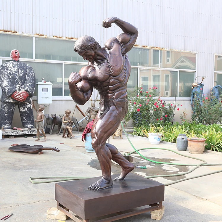 Bodybuilding Statue Of Arnold Schwarzenegger Bronze Bodybuilder Statue Sculpture For Gymnasium