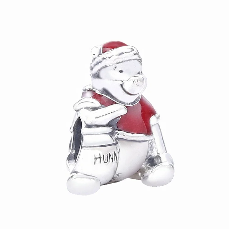 

Hot sell Cute gummy bear charms red bead bracelet bear charms