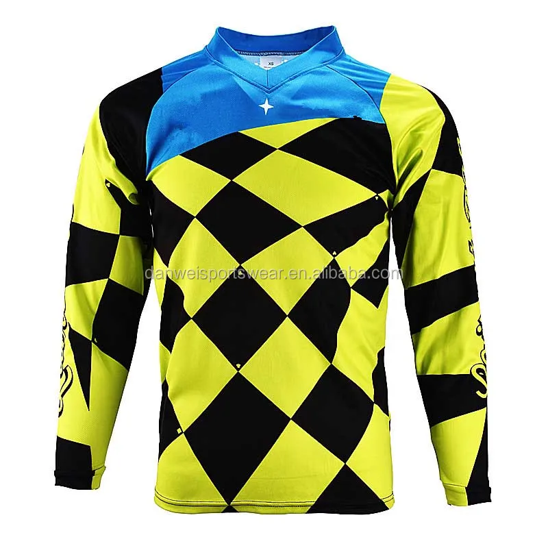 

long sleeve customized men downhill motocross jersey and pant motocross