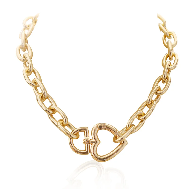 

Wholesale Fashion Unlimited Love Chain Necklace Gold Plated Thick Chain Necklace For Women