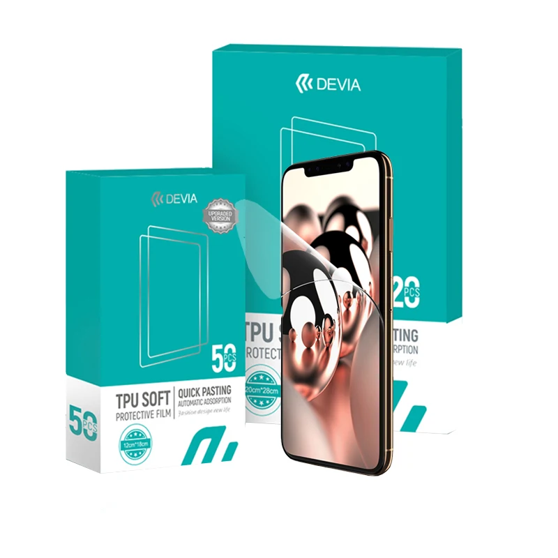 

DEVIA high grade 12X18cm HD tpu Hydrogel square films screen protector cutting machine materials sheets raw for mobile phone