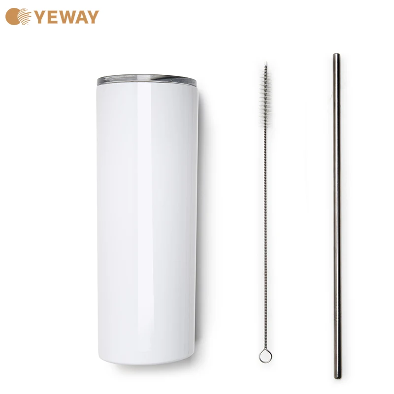 

Yeway sublimation coated blank  stainless steel tumbler double wall vacuum insulated straight cup