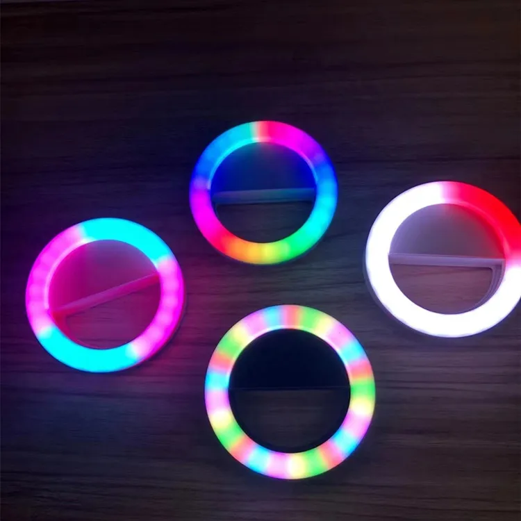 

Lighting rgb dimmable mobile phone ring light camera clip light fill lamp