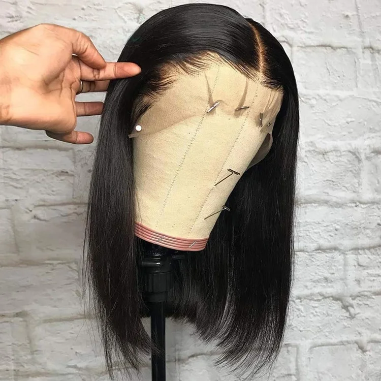 

Wholesale Factory Outlet Bob Lace Wigs Straight Hair 100% Virgin Human Hair Short Bob Lace Front Wigs For Black Women