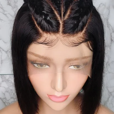 

preplucked black highlight 4*4 front lace wig brazilian hair lace front wigs with free packing