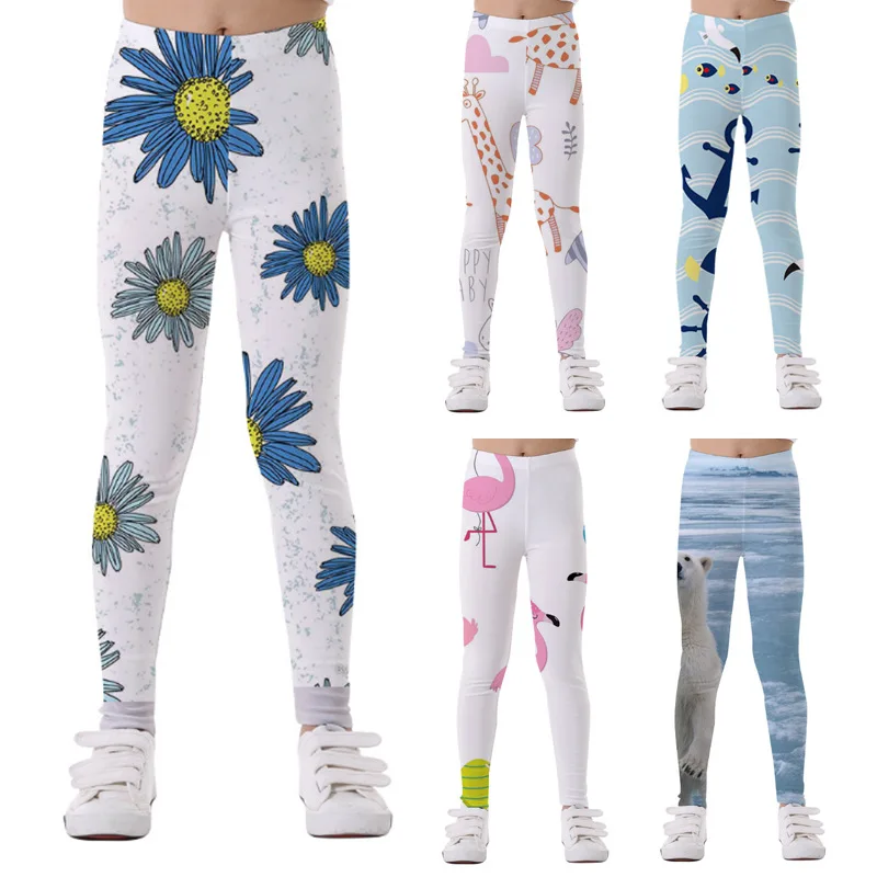 

Sopurrrdy 1pcs custom 3d full printed children pants girls trousers kids leggings, Multi color anc could be customized