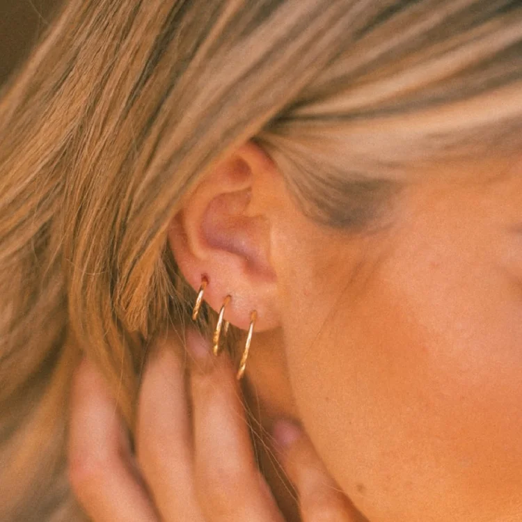 

eManco Big Hoop Earrings Set For Women Stainless Steel Trendy Gold Plated Round African Earring Ear Fine Jewelry Wholesale