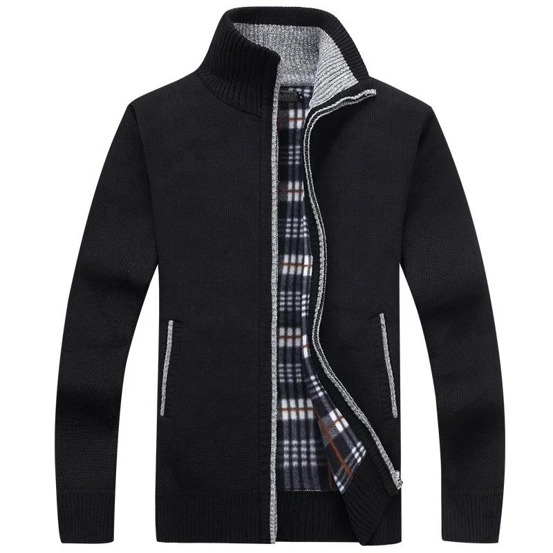 

Cardigan Homme Sweaters Winter Mens clothes Solid Male Autumn Fashion Fit Thick Slim Keep Warm Men Solid Smart Casual Sweaters