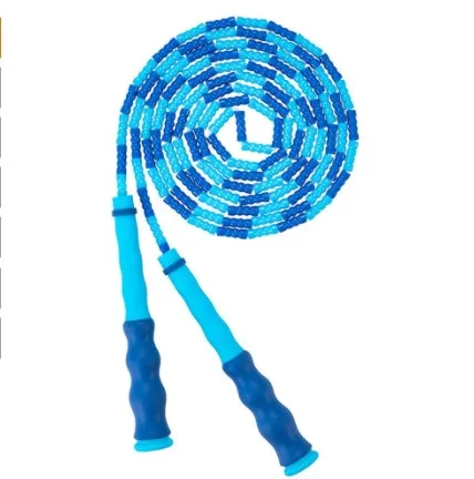 

Adjustable Jump Rope Soft Beaded Segment Free Skipping Rope With Carrying Pouch For Ideal Aerobic Exercise, Black,blue,purle,pink