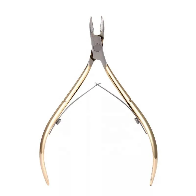 

Professional Nail Art Tool Stainless Steel Cuticle nippers Nail Cuticle Nipper, Gold