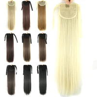 

22inch Extensions Hair on Hairpieces for Women Synthetic Horse Hair Clips Straight Pony Tail Hair Ponytail Straight