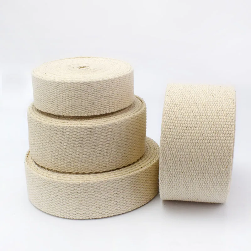 

Meetee AP320 2mm Thick Canvas Polyester Webbing Ribbon Backpack Belt Binding Tape DIY Sewing Decor Accessories Cotton Webbing