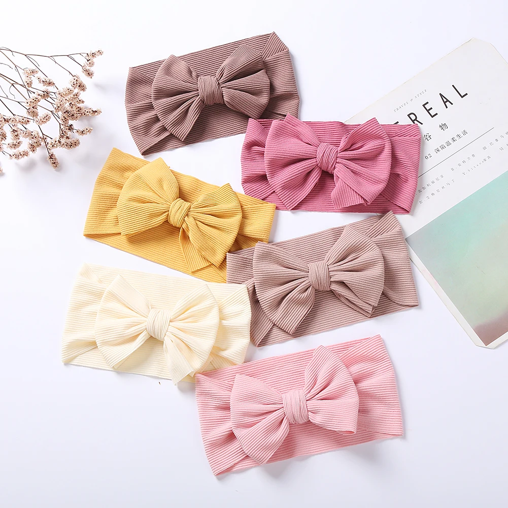 

Baby Cotton Bowknot Headband Solid Girls Kids Twist Knot HairBand Baby Girl Headbands Hair Accessories Christmas Day Gifts