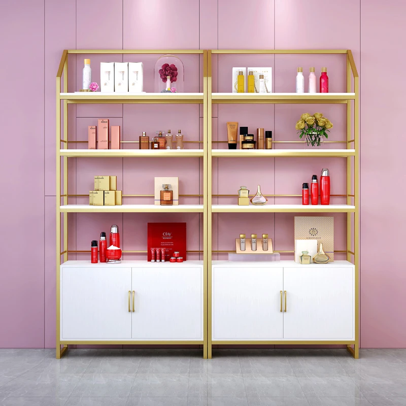 

Beauty Cosmetic Display Cabinet Store Display Cabinet Skin Care Product Storage Rack Manicure Salon Shelves Bookshelf