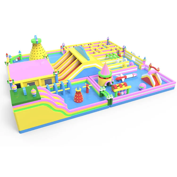 Factory Custom Giant Inflatable Playgrounds / Kids Playground