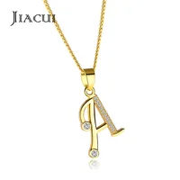 

Jiacui Jewelry Fashion Letter Pendants Name Necklace 24K Gold Plated Stainless Steel Choker Necklace Women