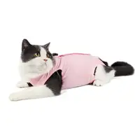 

Cat Recovery Suit for Abdominal Wounds or Skin Disease, Breathable Coat E-Collar Alternative for Cat Dog Pet after Surgery Wear