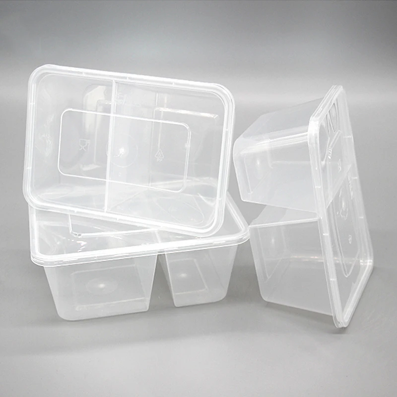 Customizable Disposable 2 Compartments To Go Boxes Restaurant Food ...