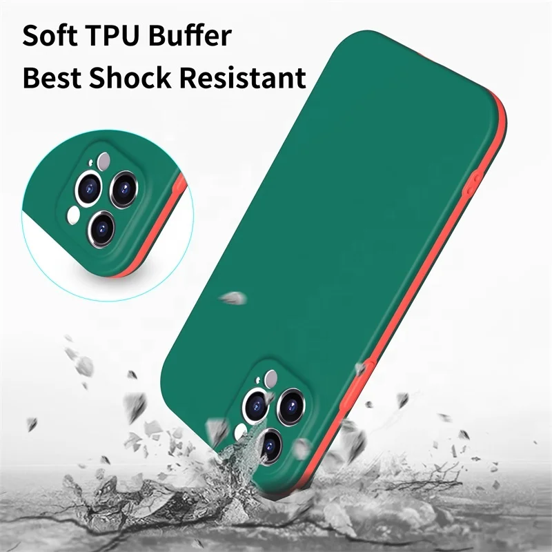 

High Quality Durable 360 Degrees Protective Phone Back Cover For iPhone 11 12 Pro Max Phone Case, Multi colors