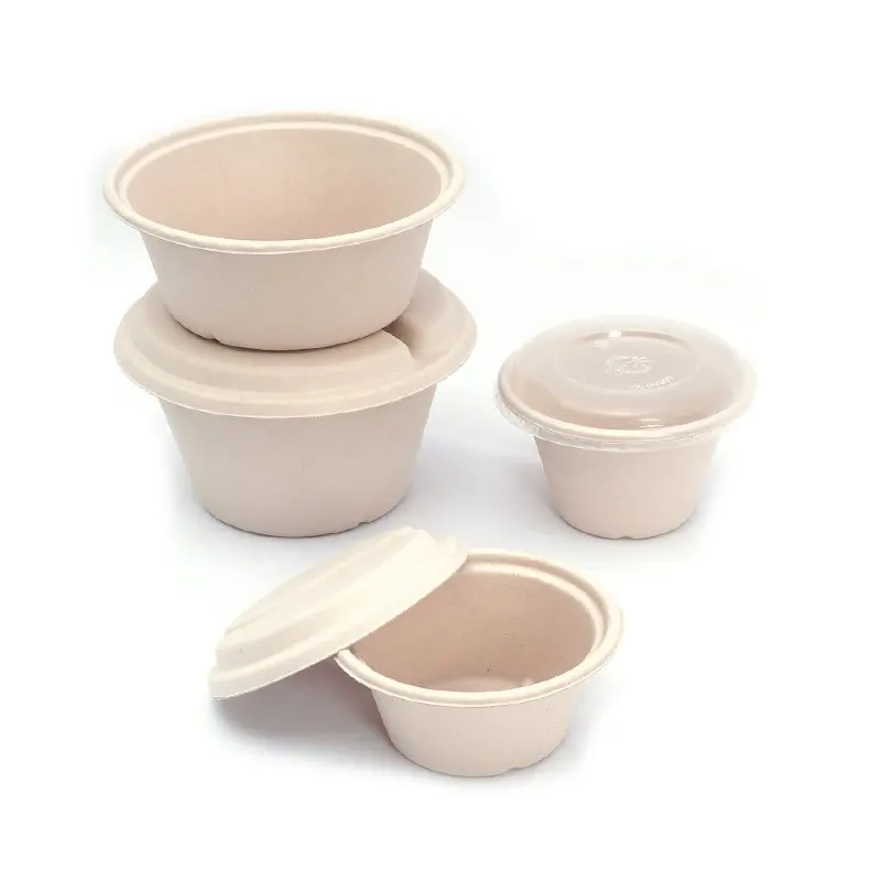 

Take Away Bowls Soup Cup Circular Disposable Friendly Container Sugarcane Paper Bowl